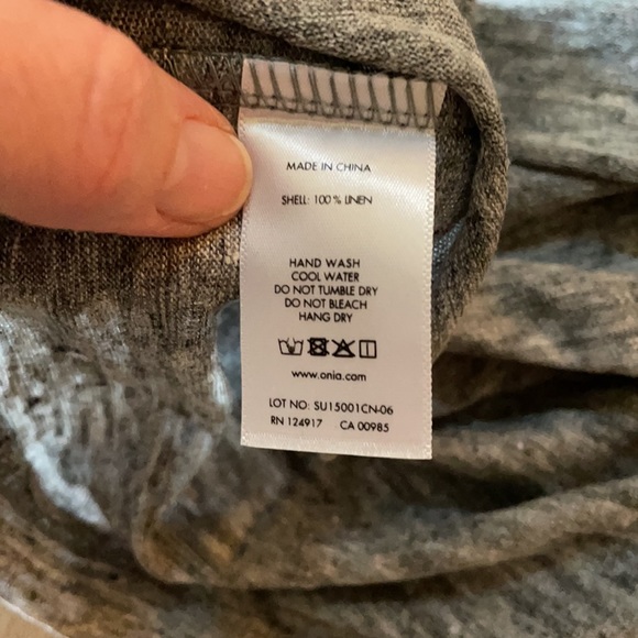 NWT Onia Irene Linen Pocket Tank- Size M - Picture 7 of 7